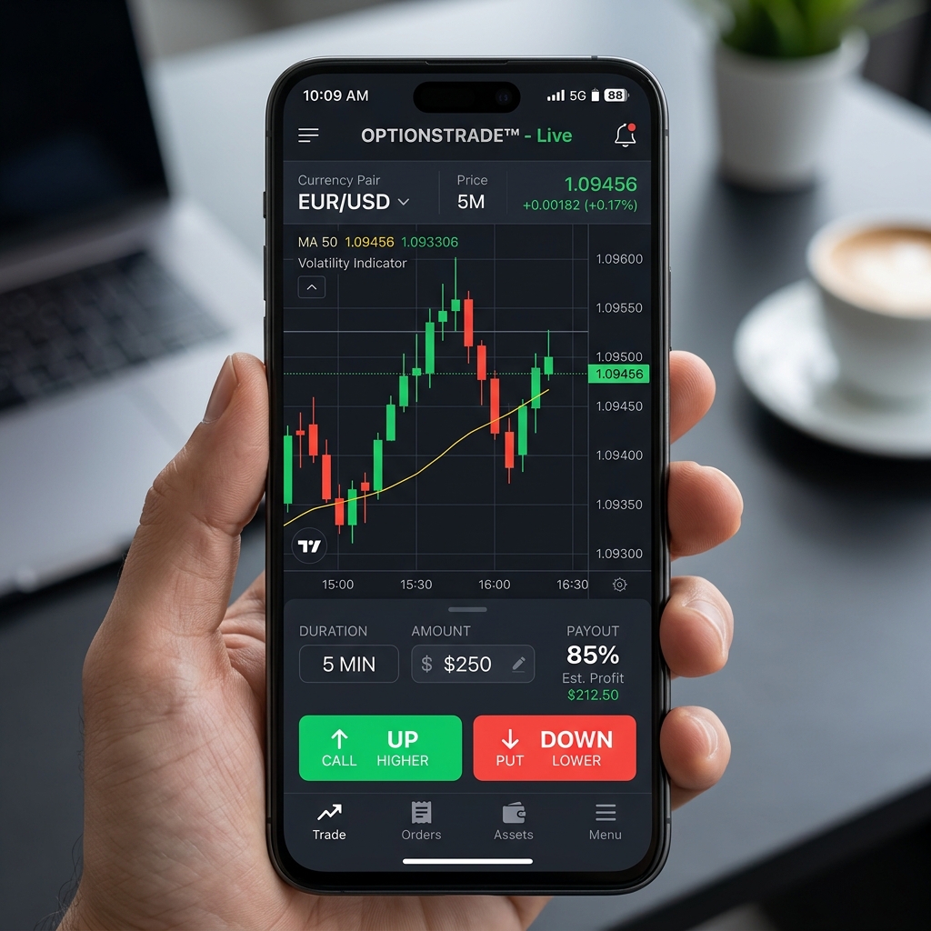 Planchored mobile trading interface
